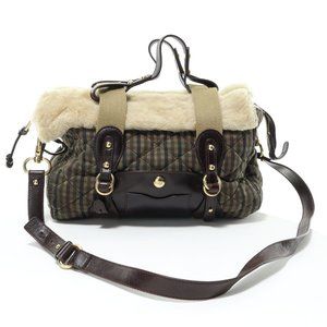 UGG Shearling Plaid Dictor Bag Cozy Handbag Crossbody Over-The-Shoulder Purse